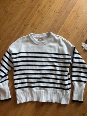Philosophy Soft Cream Ribbed Neck Sweater